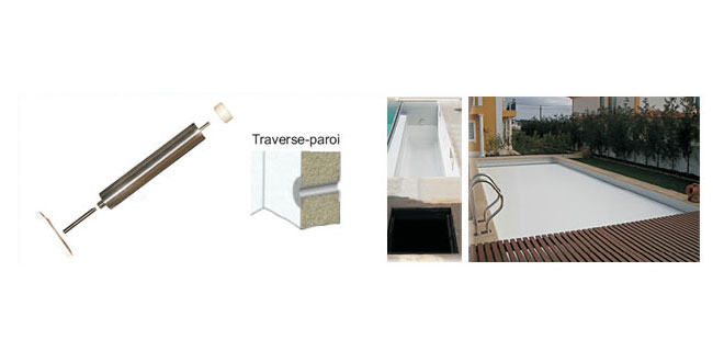 Schéma traverse bois volet pour piscine immergé "Fiji"