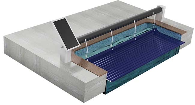 Coupe vue 3D volet hors-sol "Tahiti"